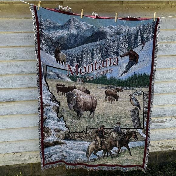 Throw blanket Montana big sky country excellent condition - Picture 1 of 3